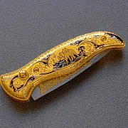 На память: Дамасский нож «Волчья пара» — фотография 2