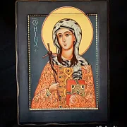 Икона деревянная " Святая Нина" — необычный подарок — фотография 1