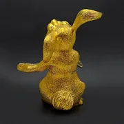 Статуэтка «Кролик с морковкой» из бронзы в подарок — фотография 2