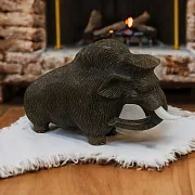 Каменная скульптура «Мамонт» из кальцита — фотография 1