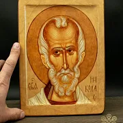 В подарок: Икона Святого Николая. Дерево — фотография 1