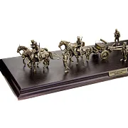 Диорама «Советская дивизионная артиллерия» из бронзы и ясеня, 1:35 — необычный подарок — фотография 6