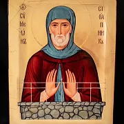 Икона деревянная "Святой Симеон Столпник" — фотография 3