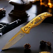 На память: Дамасский нож «Волчья пара» — фотография 1