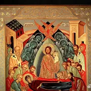 Икона "Успение Богородицы" дерево, ручная работа — фотография 5
