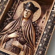 Икона резная Царица Александра Романова — оригинальный подарок — фотография 3