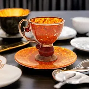 Чайная чашка «Саламандра» из янтаря — фотография 1