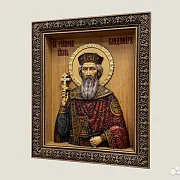 Икона резная из дерева Святой Князь Владимир — фотография 3