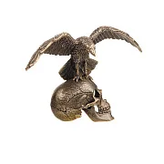 Бронзовая фигурка «Ворон на черепе» — фотография 3