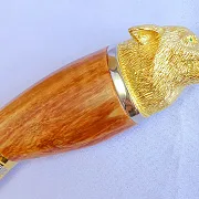 Дамасский нож «Волк на охоте» №8 — фотография 5